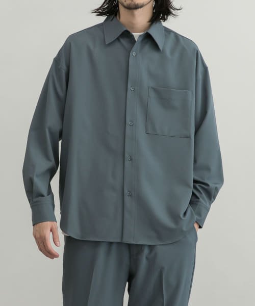 URBAN RESEARCH iD ポリレーヨンツイルシャツ