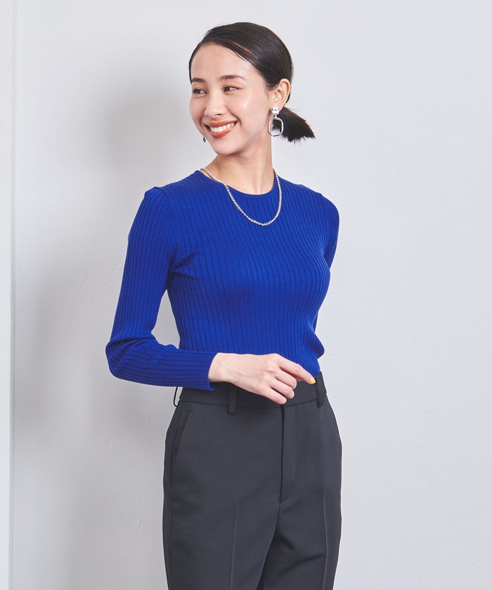 UNITED ARROWS＞C/SI リブ クルーネック ニット B