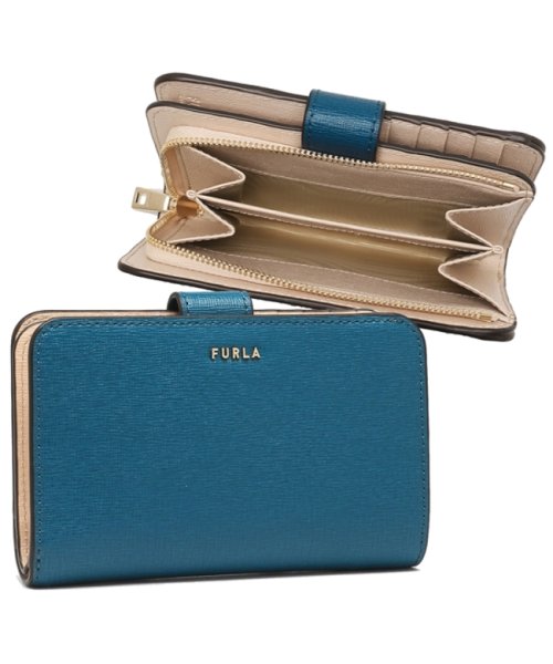 セール 49 Off フルラ 二つ折り財布 バビロン ｍサイズ ブルー ベージュ レディース Furla Pcx9uno 0000 0873s フルラ Furla D Fashion
