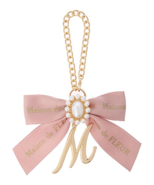 イニシャルリボンパールチャーム メゾンドフルール Maison De Fleur D Fashion