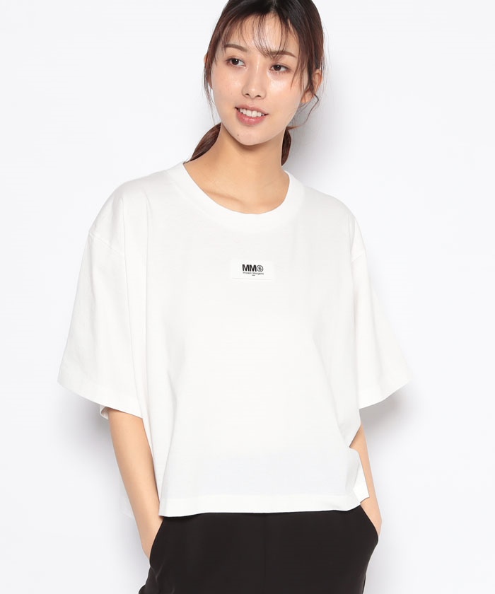 オンラインでの最低価格 2020SS 新品 MM6 レディース 白 S Tシャツ ロゴ メゾンマルジェラ Tシャツ/カットソー(半袖/袖なし)
