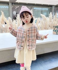 aimoha/アイモハ aimoha 【aimohaーKIDSー】【新作】韓国子供服 チェック柄暖かいボア裏地ノーカラージャケット キッズ/504561781