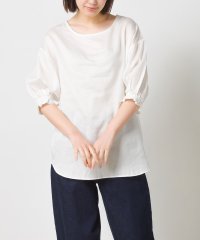 OMNES/【OMNES Another Edition】製品洗い綿サテン ボリューム袖2wayプルオーバーシャツ/504562131