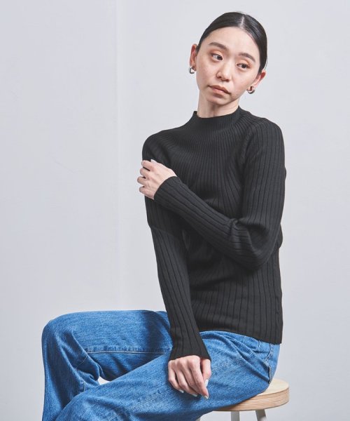 <UNITED ARROWS>C リブ ハイネック ニット W