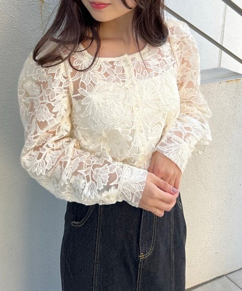 セール インナーset オーガン刺繍bl ナイスクラップ アウトレット Nice Claup Outlet D Fashion