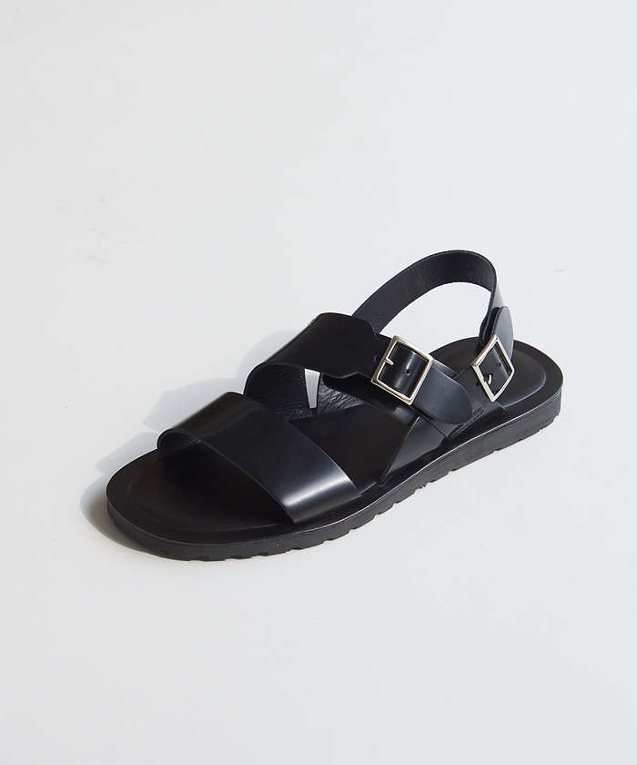 GANNI☆サイドバックル レザー サンダル♪【送料込】 GANNI ガニー グルカサンダル Creepers Grid Sandal S2049 4897
