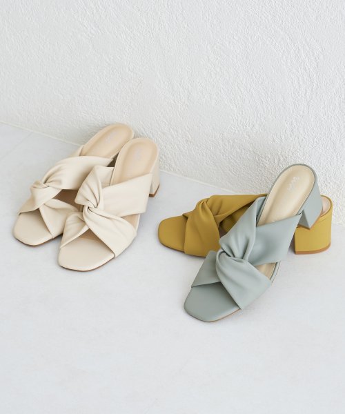 22春夏新作 ツイストギャザーミュールサンダル 221 ダブルエー オリエンタルトラフィック Wa Oriental Traffic D Fashion