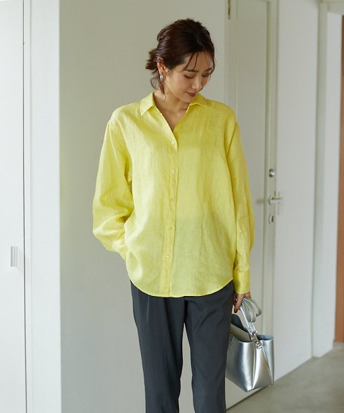 テレビで話題 麻100 洗える Uvケア 接触冷感 ベーシックリネンシャツ シャツ ブラウス Www Comisariatolosandes Com
