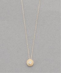 Lilas/ラインテクスチャーラウンドダイヤパヴェネックレス K10/504565488