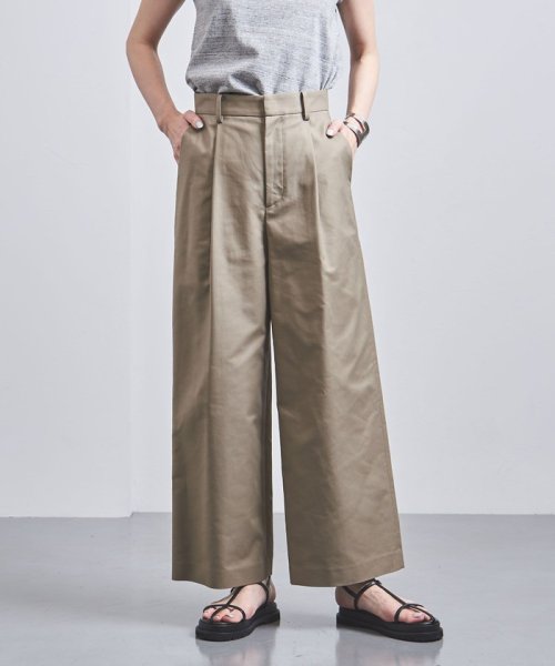 ＜UNITED ARROWS＞C/PU タック ワイドパンツ W