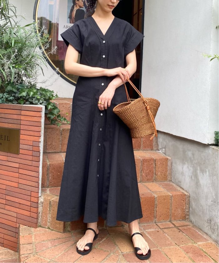 LOEWE アナグラムレザー フーデッド リネン ロングワンピース | irai.co.id