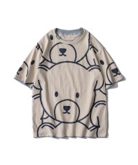 HOOK/フック HOOK 【HOOK】【新作】ベア総柄レイヤード風半袖tシャツ/504568850