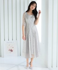 PourVous/プールヴー PourVous レース×プリーツパフスリーブワンピース/504564818