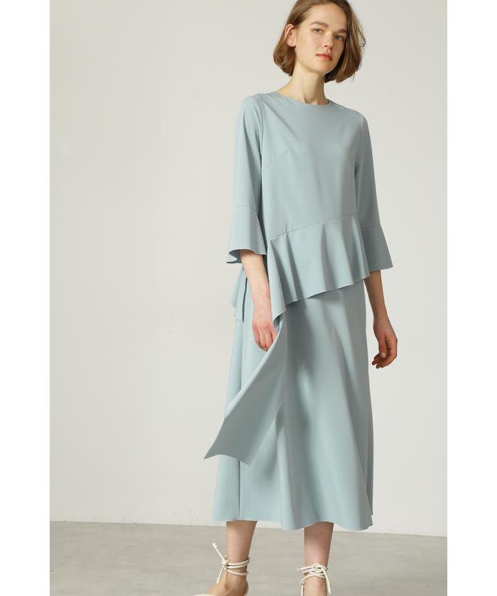 セール 50%OFF】ライトクリアクロスアシンメトリーワンピース