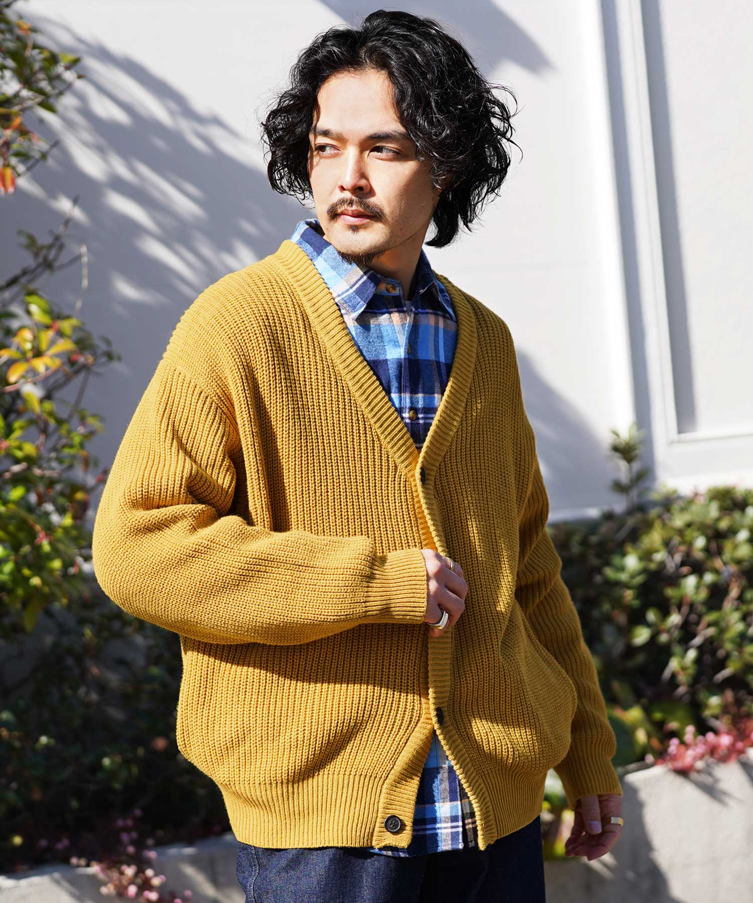 ジギーズショップ JIGGYS SHOP ハイバルキー片畦カーディガン ジギーズショップ JIGGYS SHOP ハイバルキー片畦カーディガン