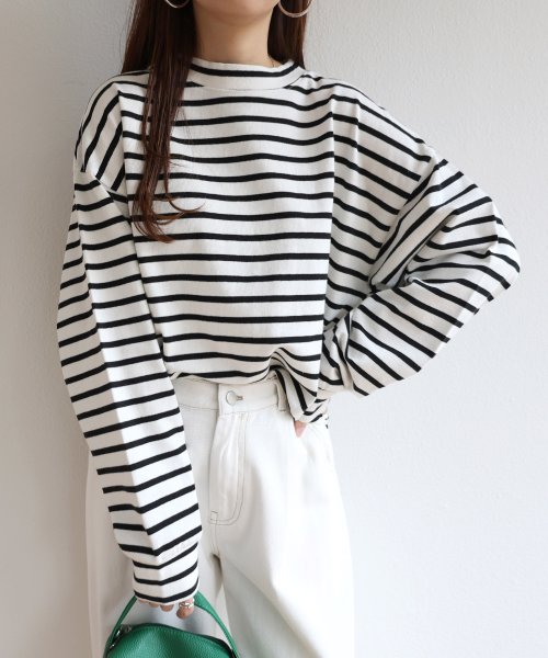 セール】コットン天竺長袖オーバーサイズボーダーTシャツ トップス(504572761) | アンドミー(and Me...) - d fashion セール】コットン天竺長袖オーバーサイズボーダーTシャツ トップス(504572761) | アンドミー(and Me...) - d fashion