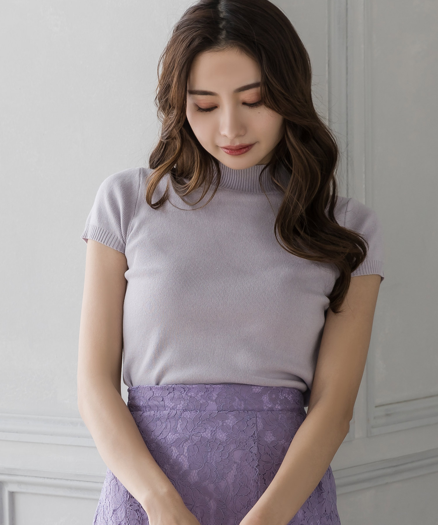 ジュリアブティック JULIA BOUTIQUE ベーシックハイネック半袖