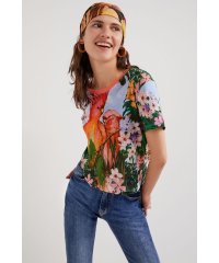 Desigual/オウム トロピカルTシャツ/504451097