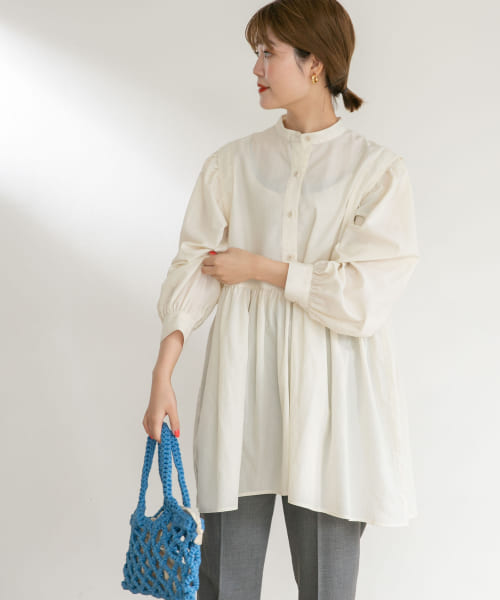 セール】『UR TECH Smart Linen Touch』シャツチュニック