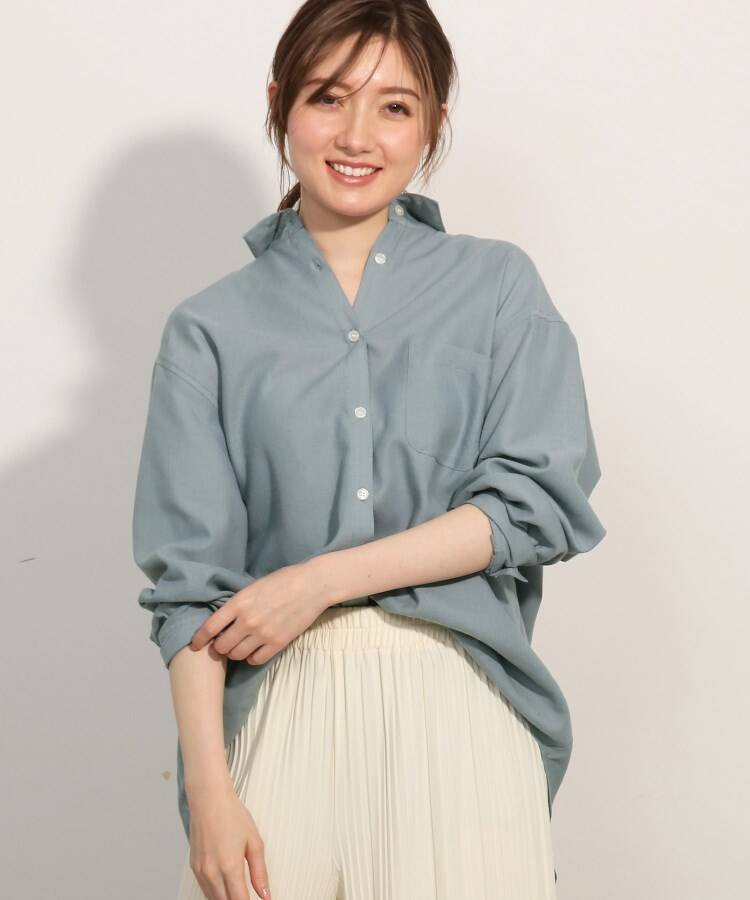 Shoo La Rue シューラルー 洗濯機可 麻混 ドライタッチ フレンチリネン前開きシャツ Satpolpp Sumbawakab Go Id