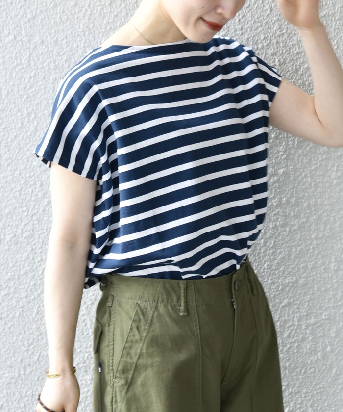 anuans ドルマンスリーブボーダーカットソートップス　美品　Le Minor anuans ドルマンスリーブボーダーカットソートップス 美品 Le Minor