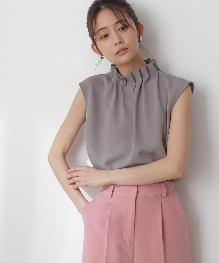 「N.（N. Natural Beauty Basic）」 ノースリーブブラウス MEDIUM ピンク レディース ペーパーバックノースリーブブラウス(504576285) | エヌ