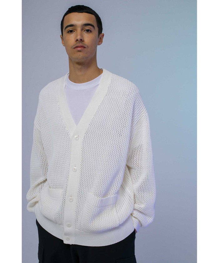 【未使用】MONKEY TIME CTN MESH V NECK カーディガン MONKEY TIME（UNITED ARROWS） - MONKEY TIME（モンキータイム