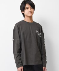 RAT EFFECT/袖プリントロングTシャツ/504576740