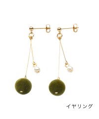 cream dot/秋冬素材×パールの華奢スイングイヤリング/ピアス/502808695