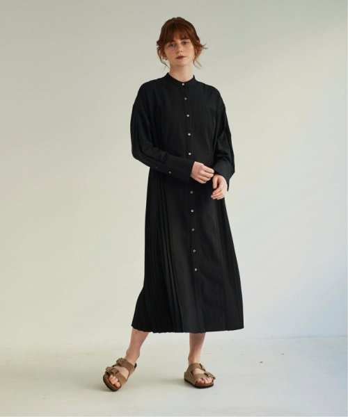 Pleats Docking Shirt Dress