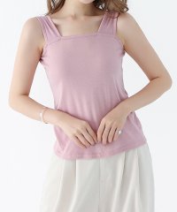 Amulet/アミュレット Amulet ブラ紐隠しインナータンクトップ レディース 重ね着 インナートップス ノースリーブ スクエアネック キャミソール シンプルインナー /504583863