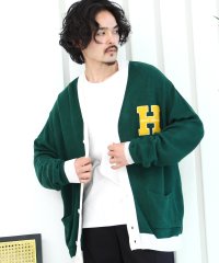 JIGGYS SHOP/サガラ刺繍ニットカーデ / カーディガン メンズ ニットカーディガン cardigan トップス ビッグシルエット/504584735