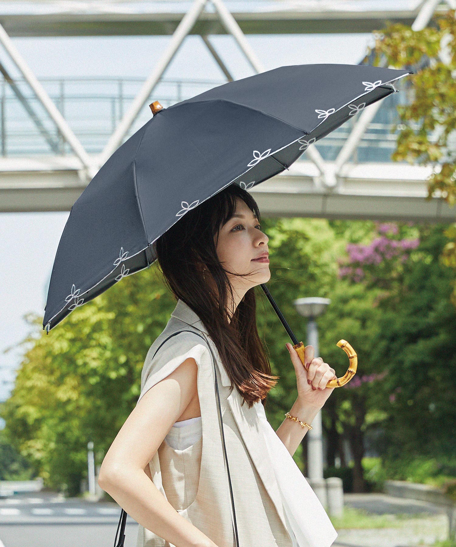 ★新品★ポロラルフローレン　晴雨兼用日傘　楽折ミニ　大きいサイズ　遮光　遮熱