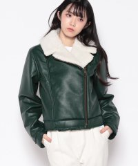 LEVI’S OUTLET/LMC SHERPA CROP MOTO LMC BUSH GREEN GREEN/504572170