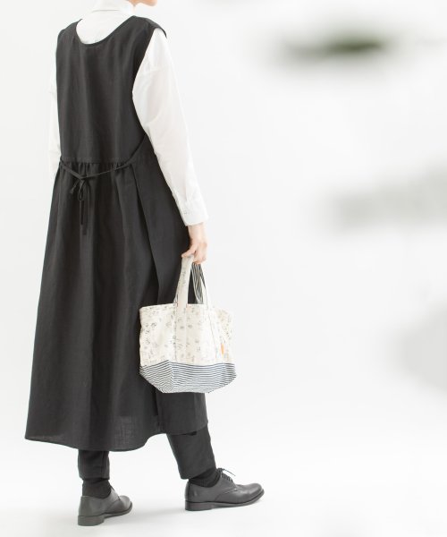 リネンレーヨン2wayタブリエワンピース