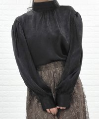 Lace Ladies/レースレディース Lace Ladies ハイネック ボリューム袖 シアーブラウス/504585853