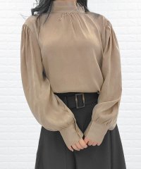 Lace Ladies/レースレディース Lace Ladies ハイネック ボリューム袖 シアーブラウス/504585853