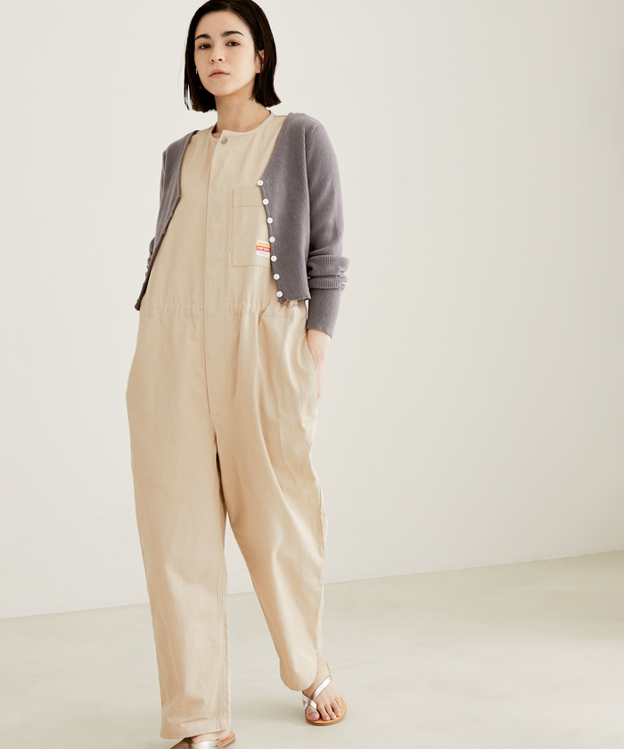 effe beamsマキシオールインワンドレスサロペット　グリーン effe beamsマキシオールインワンドレスサロペット グリーン