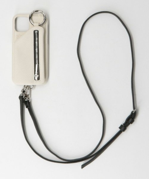 ＜AJEW＞CADENAS ジップ ストラップ iPhone 12/12 Proケース ∴