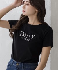 JULIA BOUTIQUE/EMILY刺繍ロゴデザインTシャツ/22044/504588124