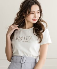 JULIA BOUTIQUE/EMILY刺繍ロゴデザインTシャツ/22044/504588124