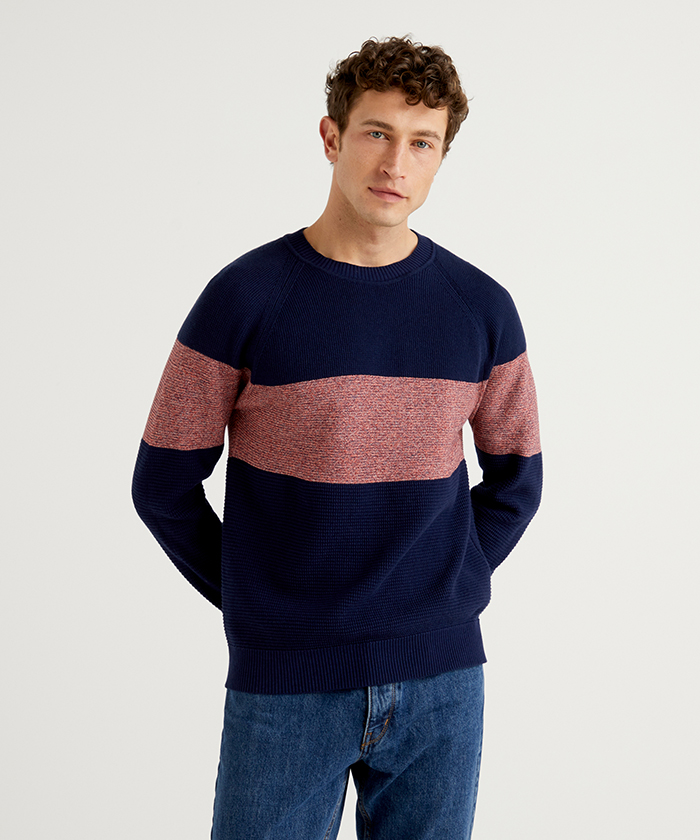 セール60%OFF】フロントライン長袖ラウンドネックラグランニット ...