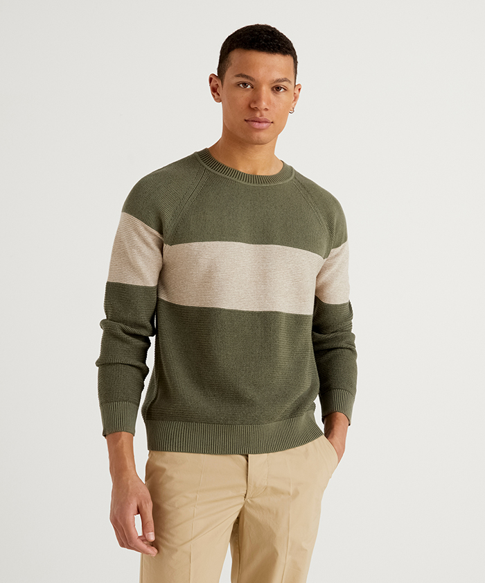 セール60%OFF】フロントライン長袖ラウンドネックラグランニット ...