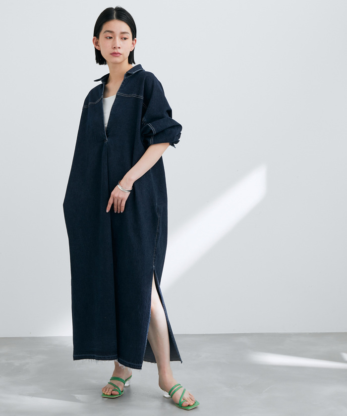 アウトレット店舗・WEB限定】ロングデニムワンピース(504576324