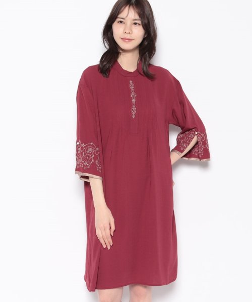クーポン セール Off 袖刺繍ａラインシャツｏｐ アクシーズファム Axes Femme D Fashion
