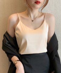 aimoha/アイモハ aimoha Jasmine Grandiflorum 【Jasmine 】インナーとしても便利！セクシーVネックサテンキャミソール/504590010