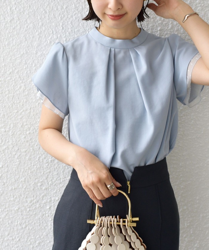 セール 30%OFF】*〈手洗い可能〉チューリップスリーブブラウス