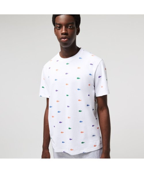 クロコダイルドットマルチカラープリントtシャツ ラコステ メンズ Lacoste Mens D Fashion