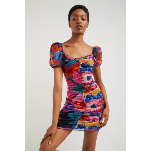 セール 花柄 ルーシングワンピース デシグアル Desigual D Fashion