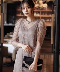 niana/ニアナ niana パワーショルダーレース パーティードレス/504596056